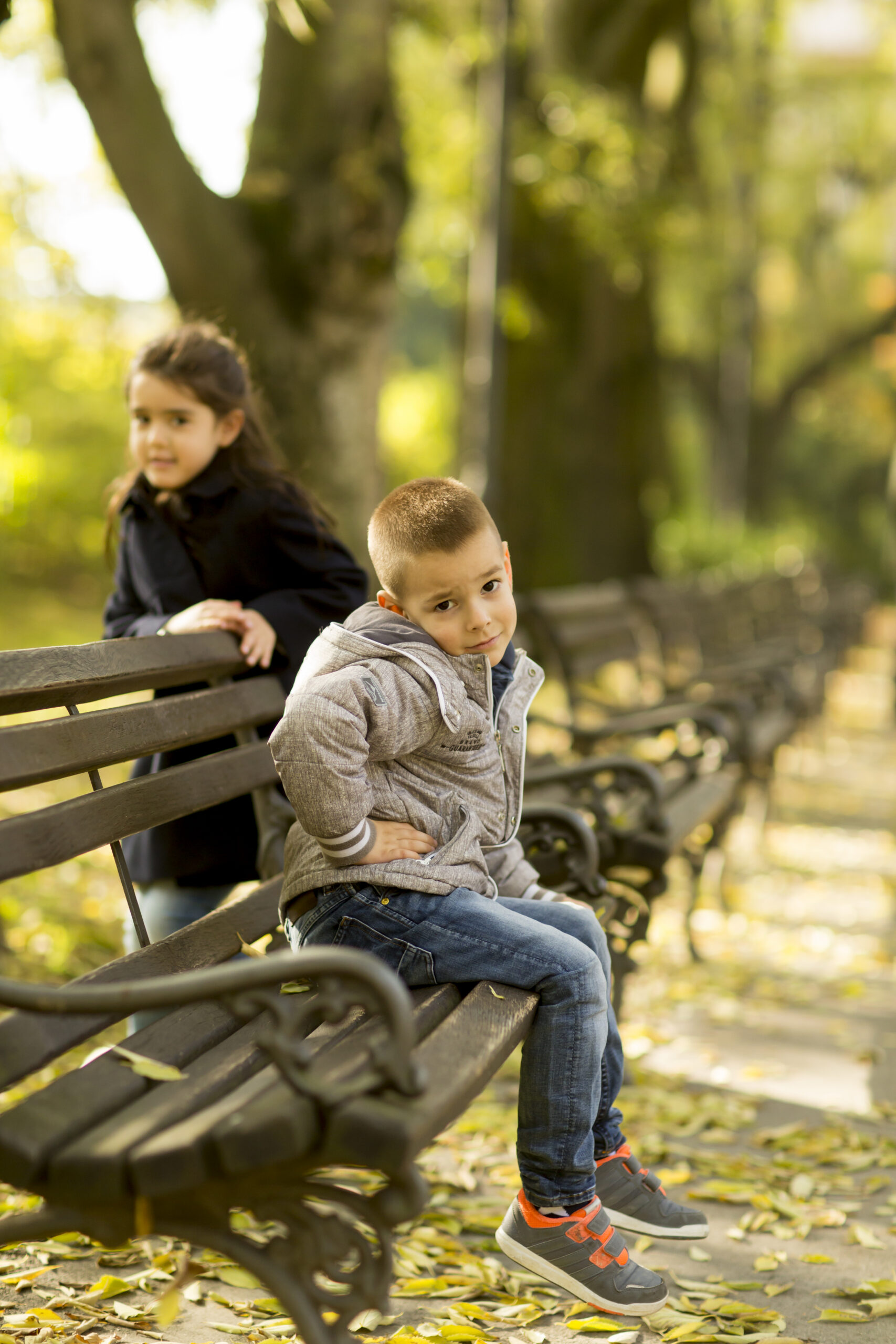 children on the bench