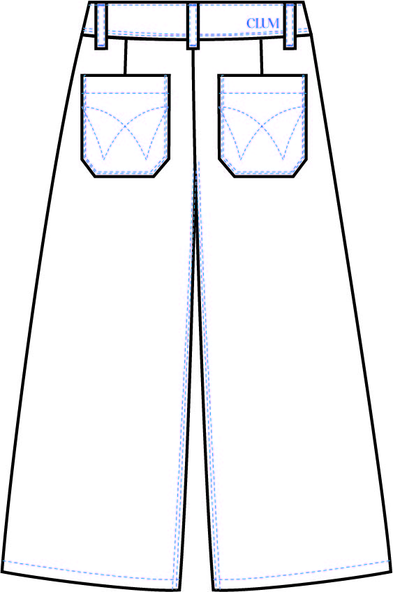 calças denim wide leg costas calças denim wide leg costas