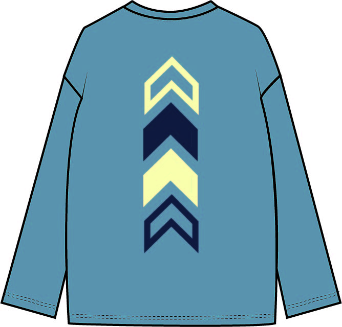 camisola longsleeve setas azul clara costas camisola longsleeve setas azul clara costas