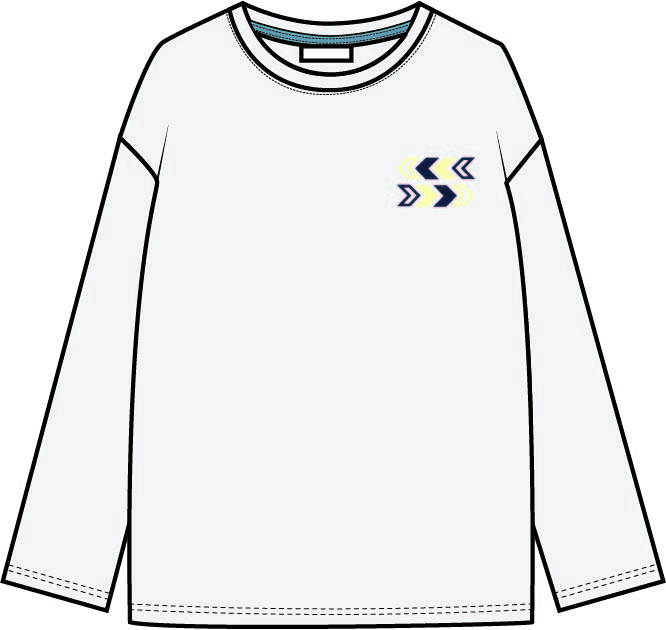 camisola longsleeve setas branca frente camisola longsleeve setas branca frente