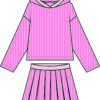 conjunto riscas rosa frente