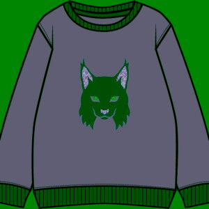 sweatshirt lince azul marinho frente
