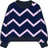 sweatshirt zig zag rosa claro frente