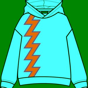 sweatshirt azul luminoso com raio frente