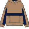 sweatshirt castanho claro com capuz frente