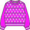 sweatshirt padrão raios fucsia frente