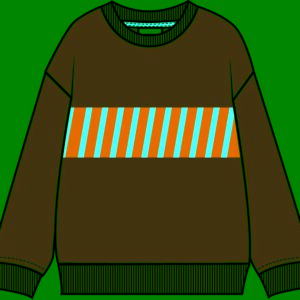 sweatshirt riscas castanho claro frente
